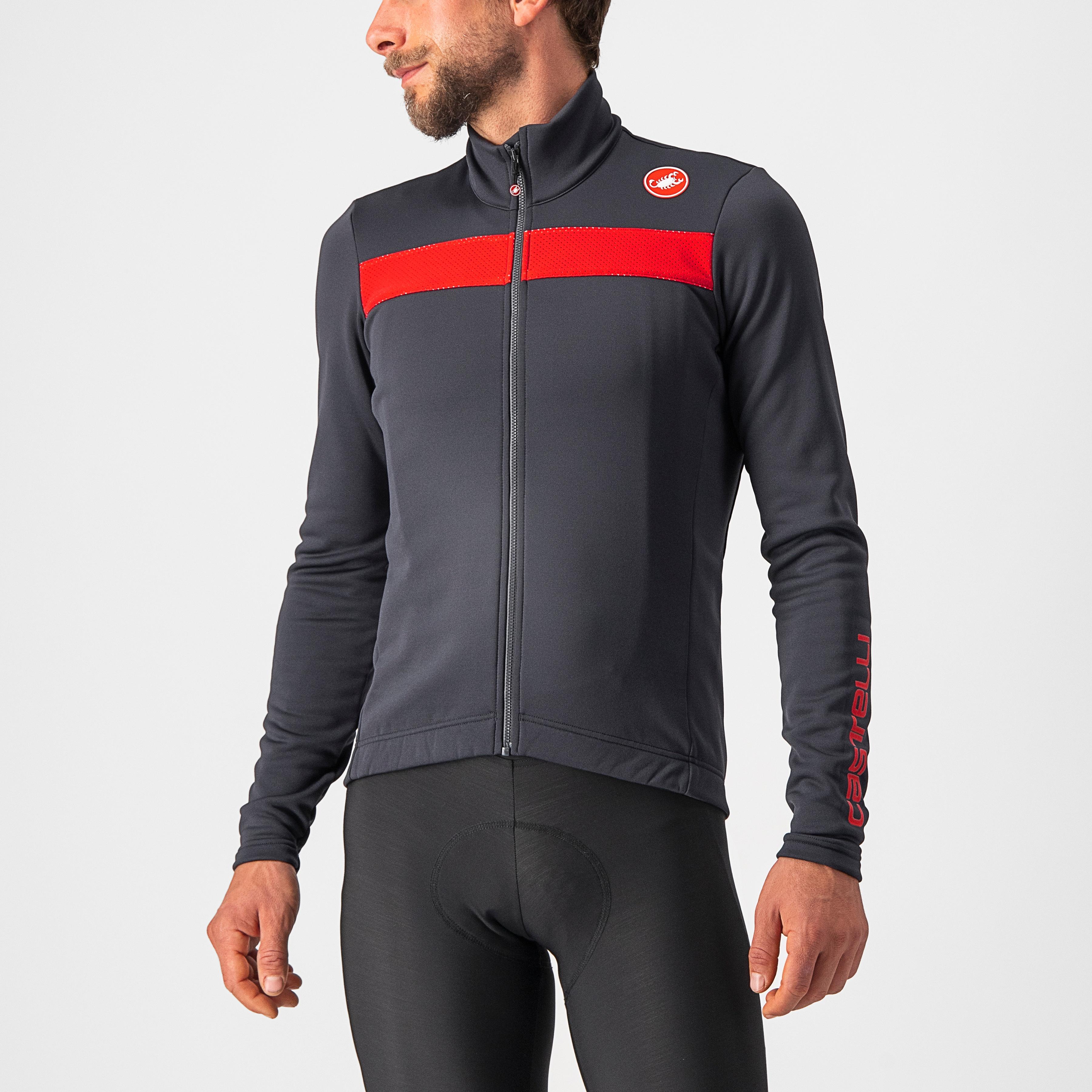 Puro 3 jersey fz - dark gray/red reflex - castelli