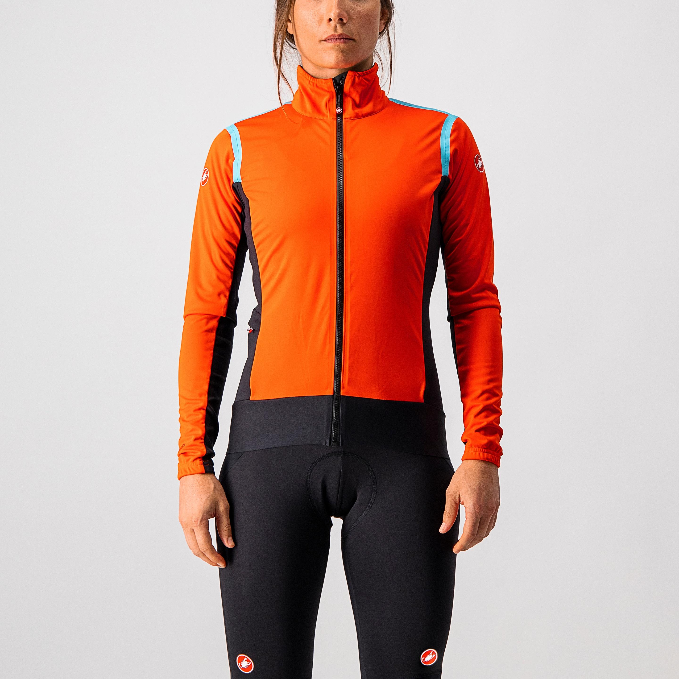 Alpha ros 2 w light jacket - fiery red/black-celeste - castelli