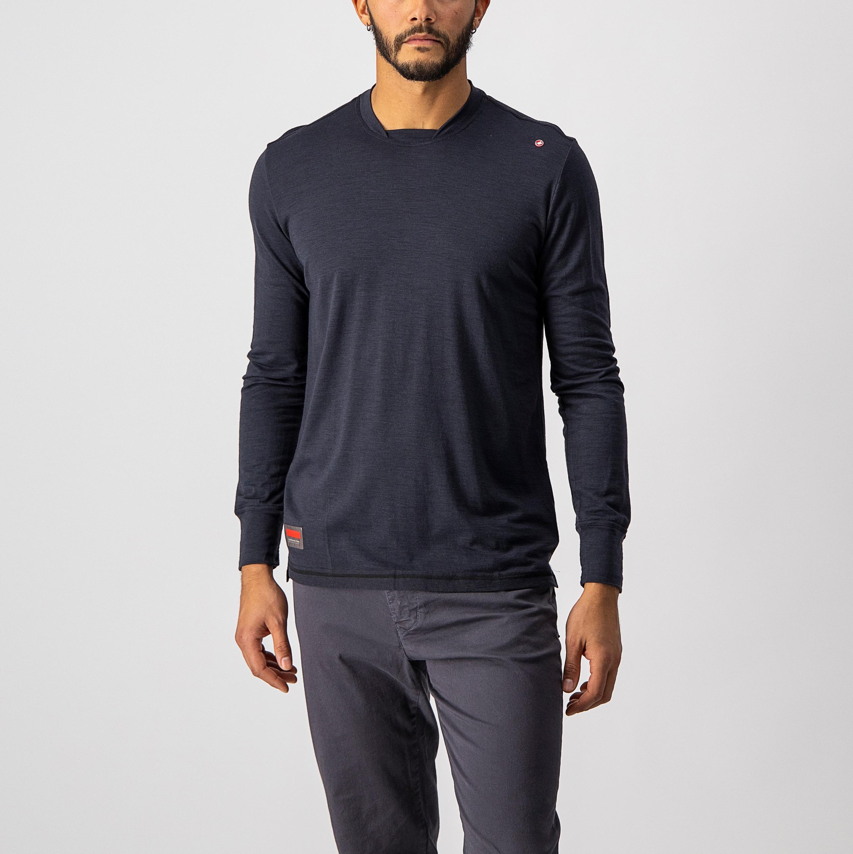 Merino ls tee - light black - castelli