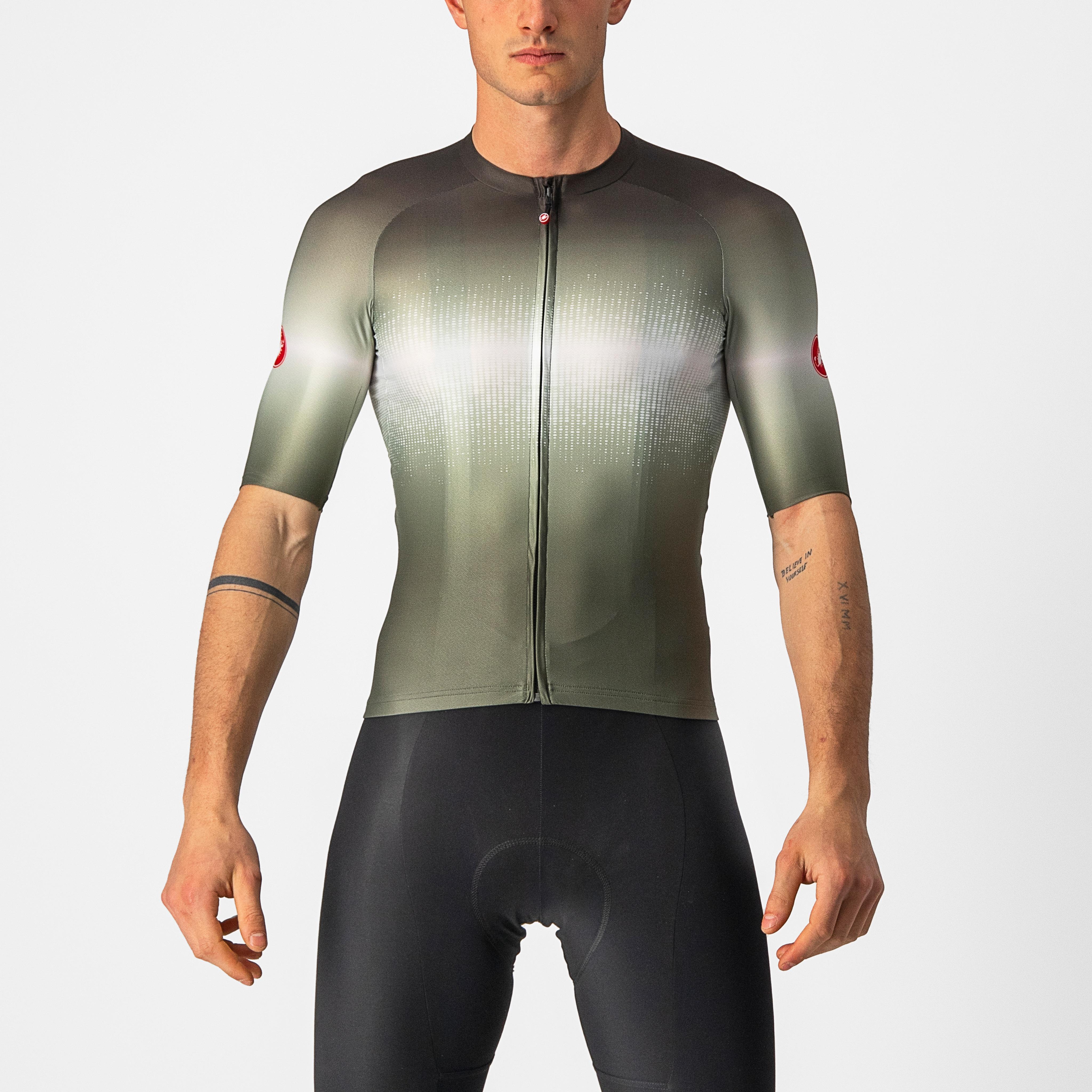 Aero race 6.0 jersey - military green/light black - castelli