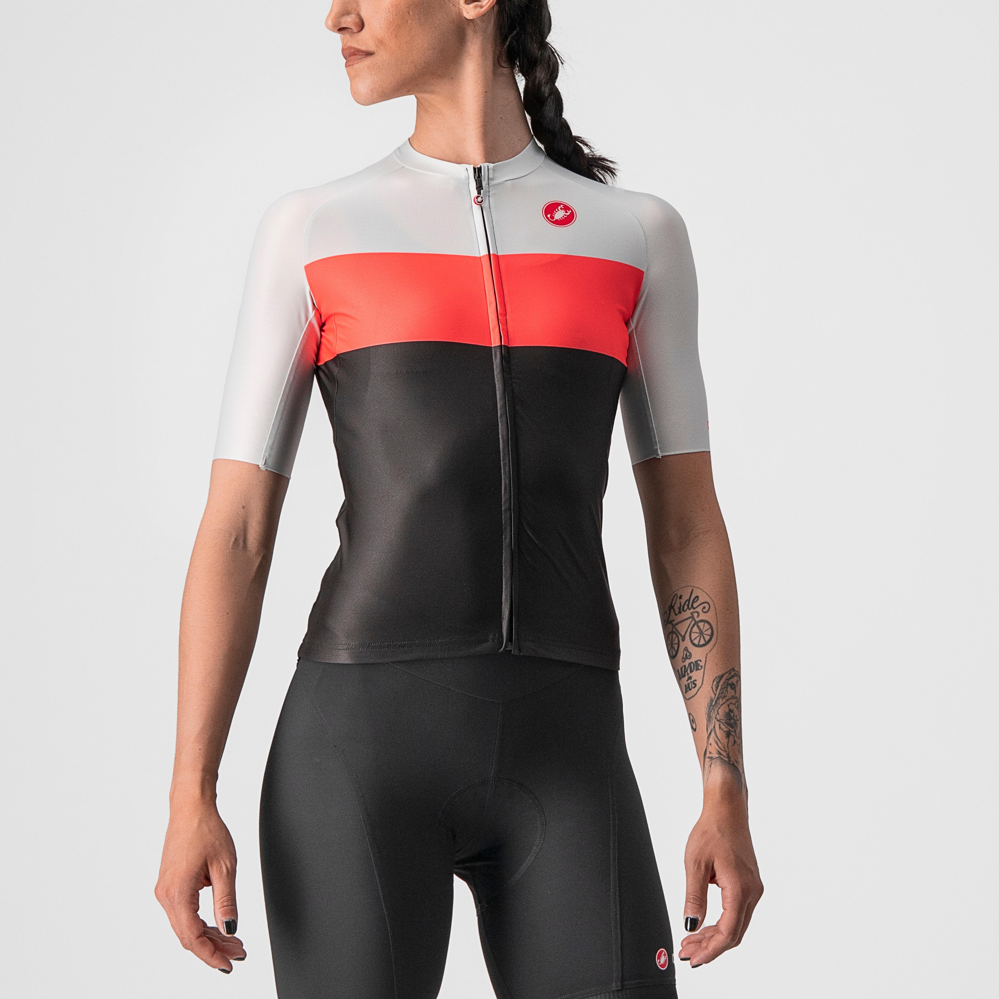 Aero pro w jersey - light black/brilliant pink-sil - castelli