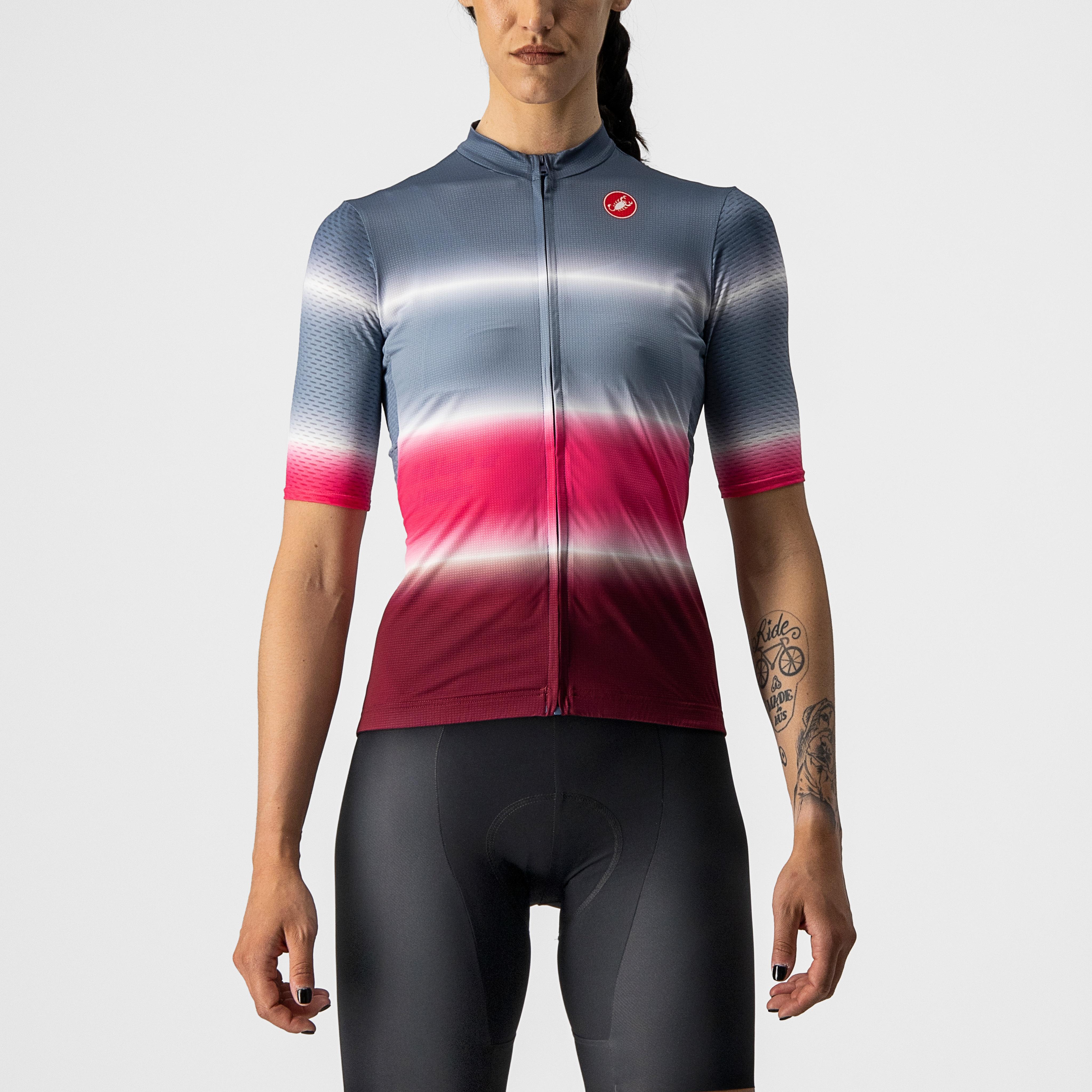 Dolce jersey - light steel blue/bordeaux - castelli