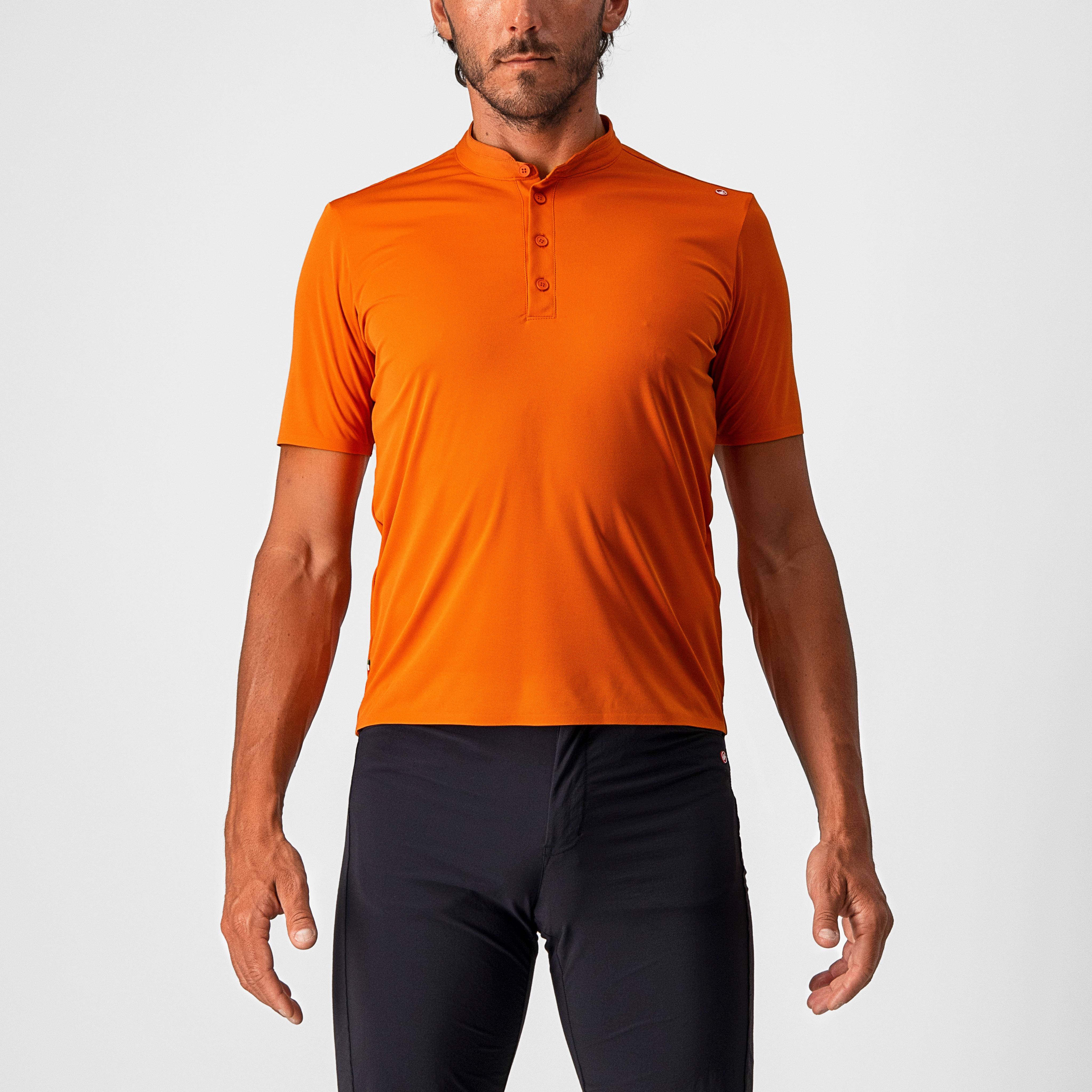 Tech 2 polo - orange rust - castelli