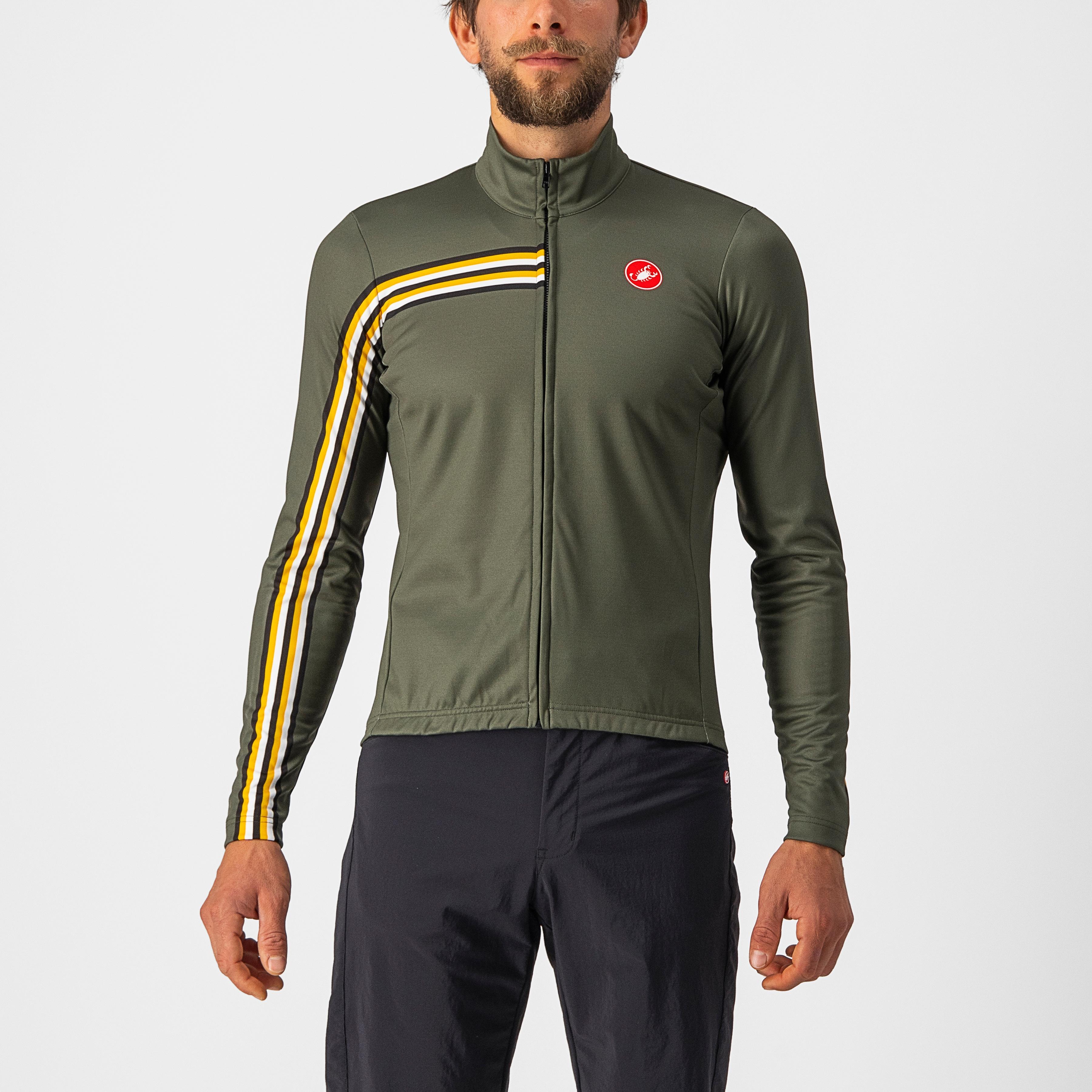Unlimited thermal jersey - military green/goldenrod - castelli