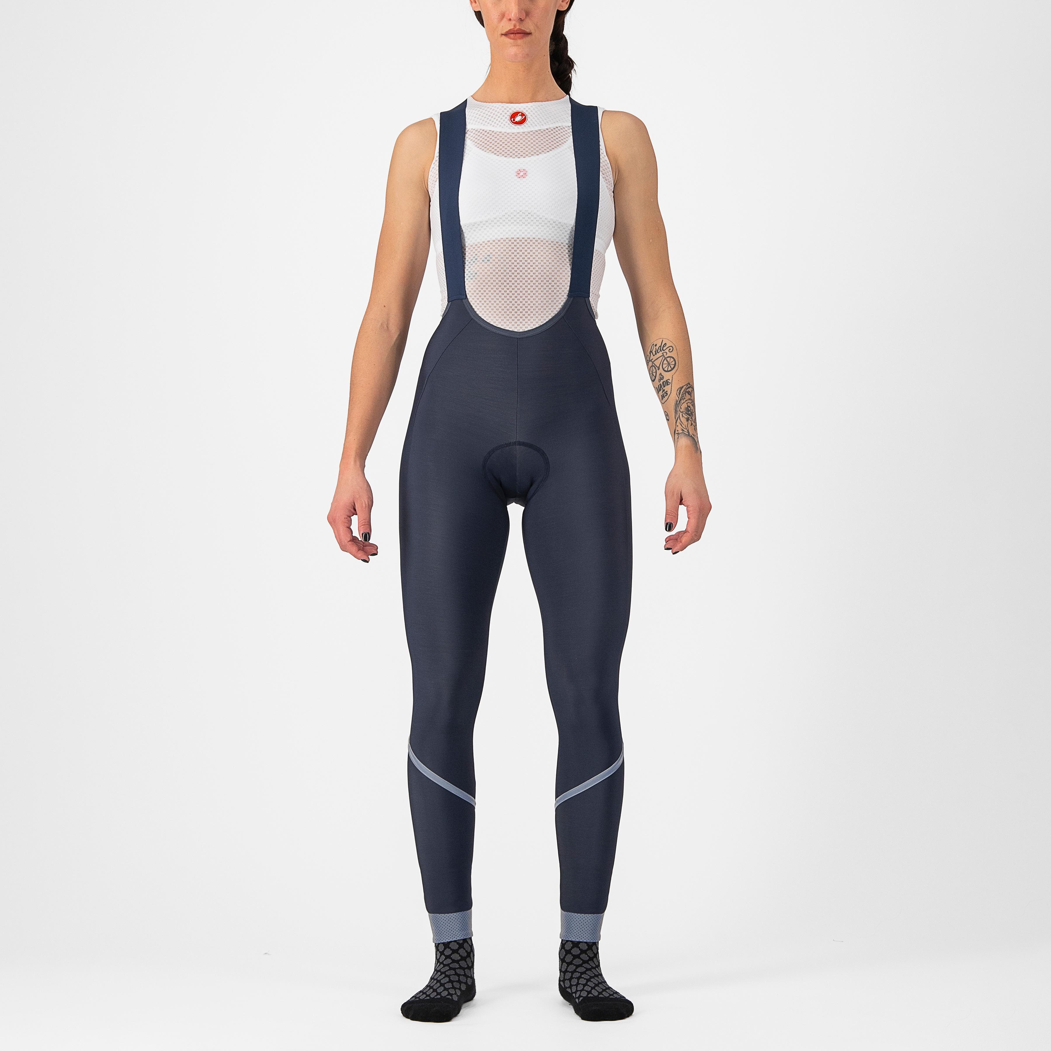 Velocissima dt bibtight - savile blue/silver-silver refl - castelli