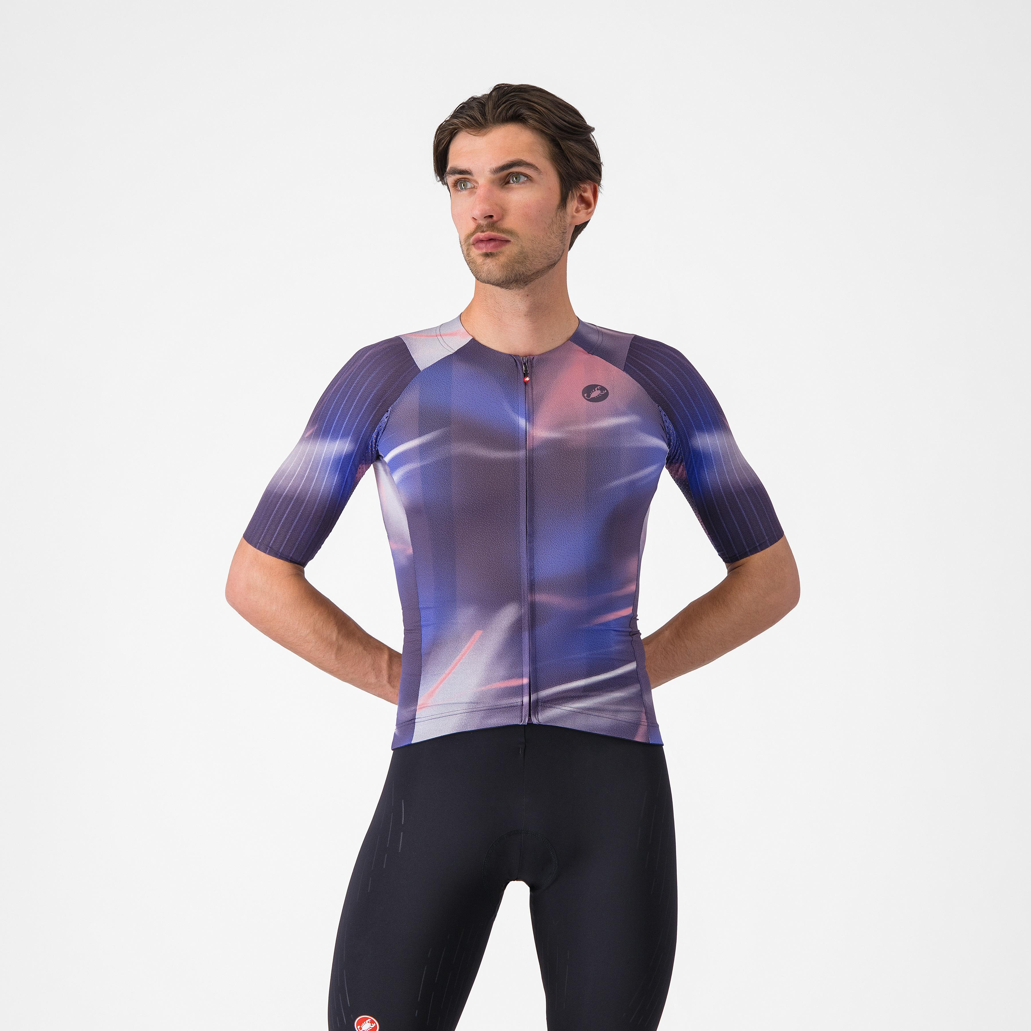 Aero race 8s jersey - night shade/rosa giro - castelli