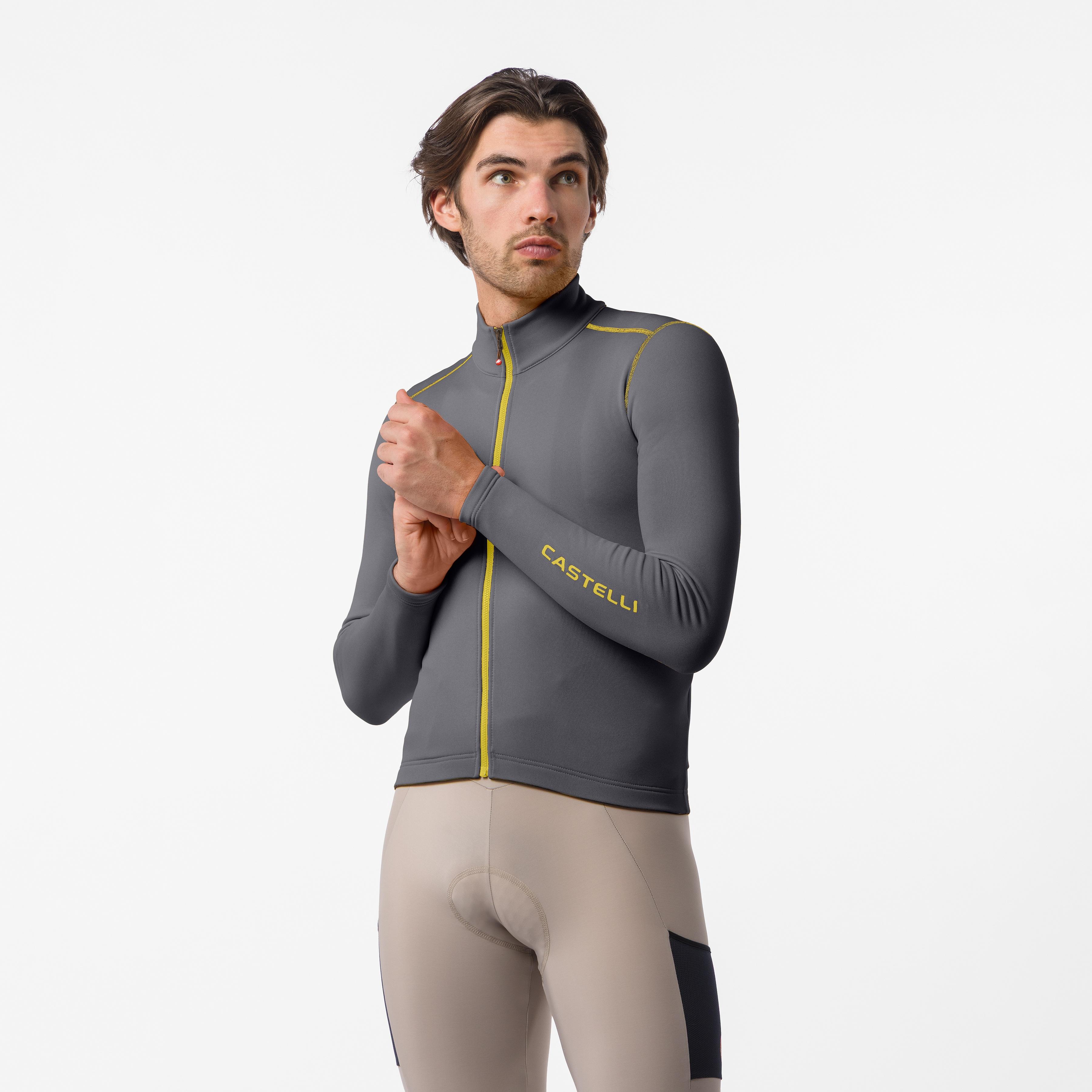 Unlimited trail 2 jersey - smoky gray/mango mojito - castelli