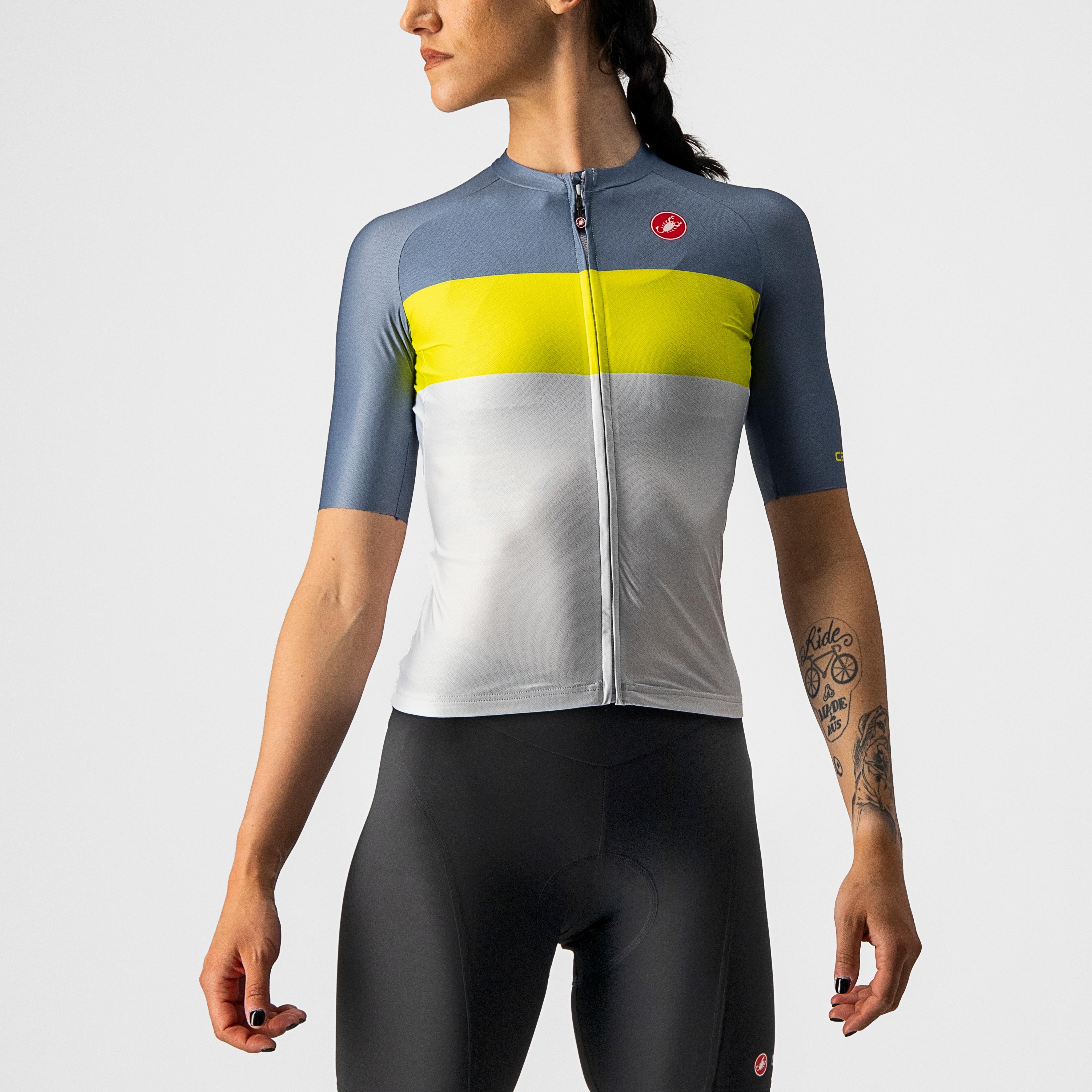 Aero pro w jersey - silver gray/sulphur-light stee - castelli